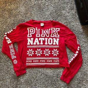 Victoria’s Secret PINK Christmas crop top